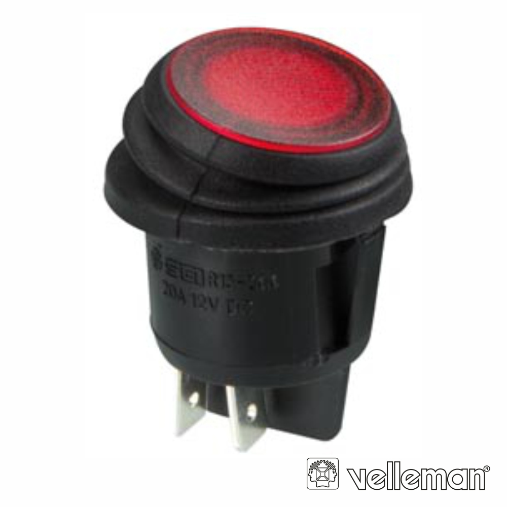 Interruptor Basculante C/ Luz LED 16A-12V DPST On-Off